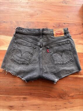 Levi's 501 Rare Blank-Label Black High-Rise Denim Cutoffs